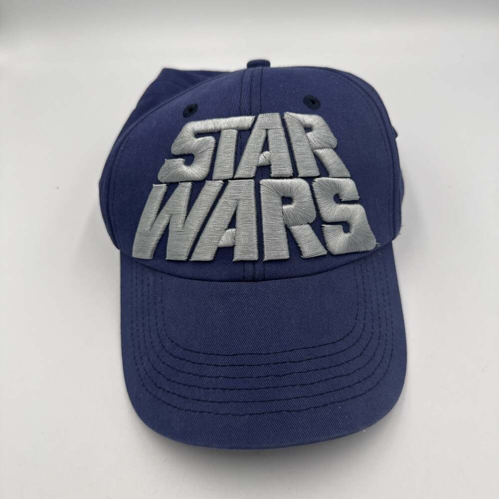 Disney Parks Star Wars Logo Baseball Cap Hat Navy Blue Adult 56-59cm Authentic